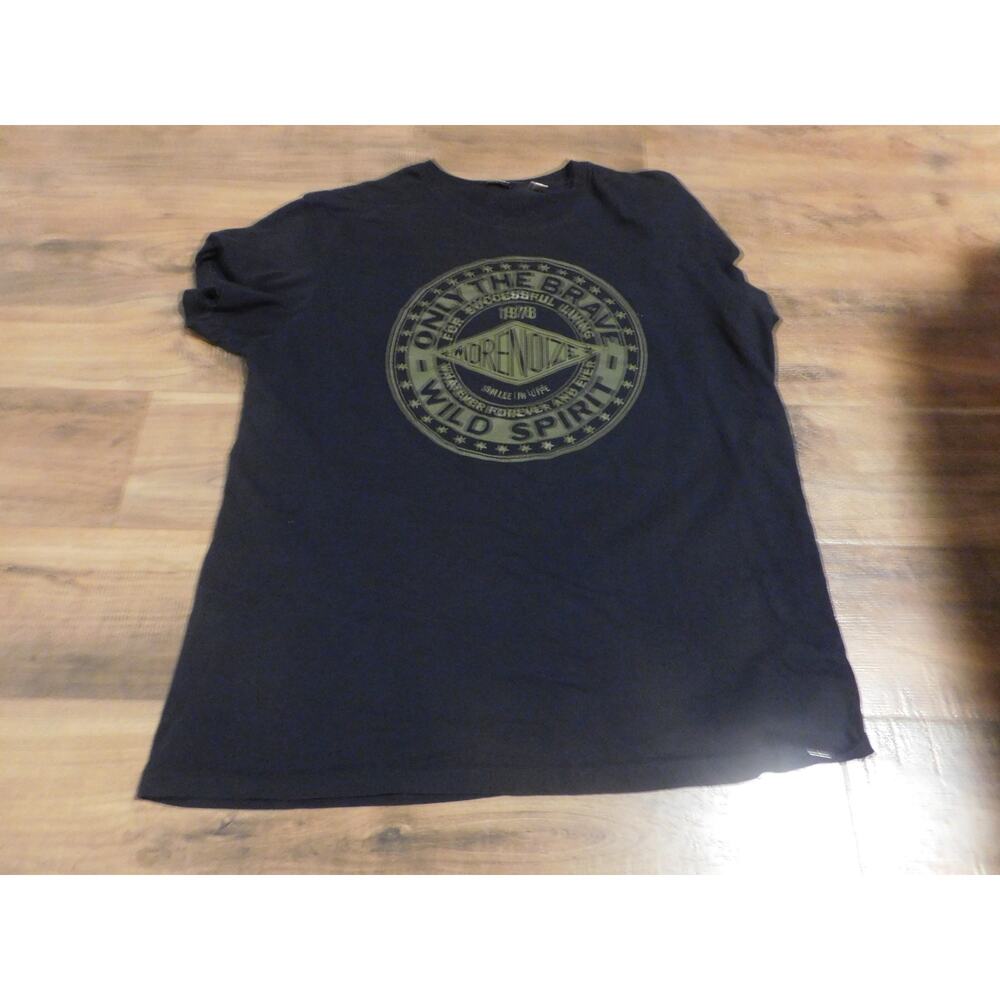 Mens T-Shirt Diesel Full Chest Logo Black  XXL